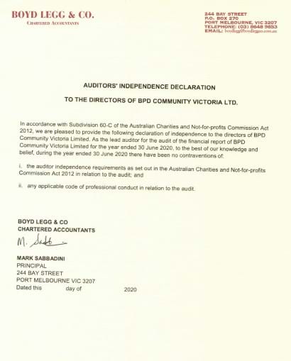 Auditor's Report 2020